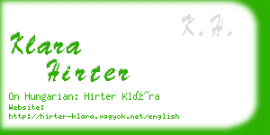 klara hirter business card